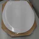 BEMIS 500EC 390 Toilet Seat with Easy Clean & Change Hinges, 1 Pack Round, Cotton White