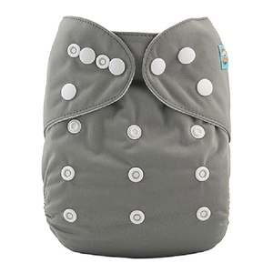 ALVABABY Baby Cloth Diaper 6 Pack with 12 Inserts One Size Cloth Diaper Covers Adjustable Washable Reusable for Baby Girls and Boys (01 Pure Color)
