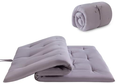 Mollydot Japanese Floor Mattress, Futon Mattress Twin Size 39"x 80", 2.56" Thicken Tatami Mattress, Portable Foldable Floor Bed, Roll Up Futon Cushion, Suitable for Camping Guest Room Dormitory (Grey)