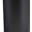 Safco Trash Can, 15 Gallon Garbage Bin with Dual Trash and Recycling Lids, Half Round, Black