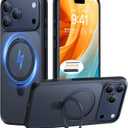 TORRAS Ostand Magnetic for iPhone 17 Pro Max Case, Fit for MagSafe, Sturdy Stand, Military Grade Drop Tested, Camera Control, Translucent Slim Soft Edge Case for iPhone 17 Pro Max 6.9", Black