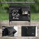 Cat House Outdoor, Indestructible Elevated Feral Cat Shelter Weatherproof with Escape Door,Outside Waterproof Insulated Strayed Cat House for Winter (Black, Large) 15.7"D x 25.6"W x 24"H