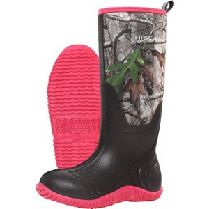 HISEA Women's Rain Boots, Knee High Rubber Boots Waterproof Insulated Neoprene Mud Boots, Anti-Slip Outdoor Work Boots for Hunting Gardening Farming Yard Working (7, Camo)