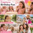 Kids Camera for Girls Age 3-10, Pink Kids Digital Camera with 1080P Video, 8MP Photo, 32GB Card, Lanyard, Toy Camera Birthday for Girls Boys Ages 3 4 5 6 7 8