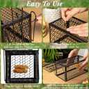 Qualirey 2 Pcs Humane Rat Trap Chipmunk Rodent Mouse Squirrel Trap 9.1 x 4.5 x 4.5 Inches Live Animal Mouse Voles Hamsters Live Cage Rat Cage for Mice Easy to Catch and Release (Black)