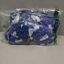 VENTELAN Family Christmas Satin Pajamas Matching Set Silk Long Sleeve Button Down Pjs Sets Holiday Sleepwear for Couples Kids (14 Years, Blue)