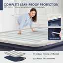 Air Mattress Queen With Built In Pump,18''Raised Blow Up Mattress 2 Mins Self-Inflation/Deflation,Upgraded Thicker Inflatable MattressAir Bed with Storage Bag for Guests,HomeCamping660 lbs Max