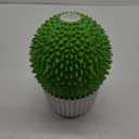 Catnip Feeder - Cat Face Scratcher Wall Corner Massage Comb for Indoor Cats Self Grooming Brush (Green)