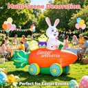 6FT Inflatable Bunny Outdoor Decorations, Inflatables Decorations Blow Up Yard with LED Colored Lights, Inflatable Toys for Indoor Outdoor Lawn Yard Garden Decor