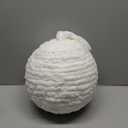 Hungdao 10 Inch Extra Large Christmas Balls Ornament White Giant Yarn Balls Oversized Xmas Hanging Decoration for Tree Party Wedding Indoor Holiday Decor