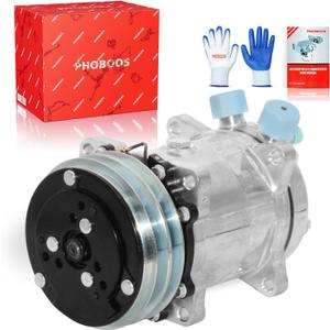 PHOBOOS AIR Conditioning Compressor with Clutch Compatible with Ford Aerostar Explorer Mustang, Thunderbird & Mercury Cougar