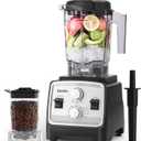 Aeitto Blenders for Kitchen with 1800W Motor, 68Oz. Large Capacity, 2-in-1 Blender & Grinder Combo, BPA-Free Countertop Professional Blender for Smoothies, Ice Crush, Frozen Drinks, Silver