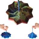 3D Printed Expanded Sensory Fidget Star - Sensory Fidget Star with Handle, Colorful Whirling Spiral Design, 2025 New Star Shaped Fidget Star (Type-H, Small)