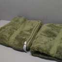 Superior Egyptian Cotton Pile Bath Towel Set of 2, Ultra Soft Luxury Towels, Thick Plush Essentials, Absorbent Heavyweight, Guest Bath, Hotel, Spa, Home Bathroom, Shower Basics, Forest Green