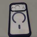 Miracase Magnetic for iPhone 17 Pro Case 6.3" [Compatible with MagSafe] Full-Body Phone Case with Built-in Glass Screen Protector & Camera Control, Drop Proof iPhone 17 Pro Cover, Dark Blue