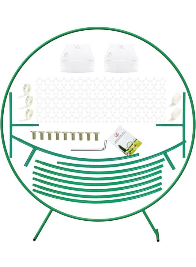 LANGXUN Large Size Metal Round Balloon Arch kit Decoration, for Wedding Birthday Party Decoration, Graduation Decorations and Baby Shower Photo Background (6ft - Green)