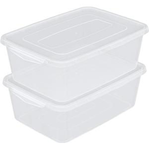 16 L Plastic Large Pizza Dough Proofing Container, 2 Packs