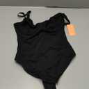 FeelinGirl Shapewear Bodysuits for Women Tummy Control Body Suits Deep V Neck Thong Body Shaper (X-Small, Black)