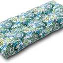 Magpie Fabrics Patio Bench Cushion 42"x18", Indoor/Outdoor Non-Slip Water Resistant Long Seat Pads, Tufted Loveseat Cushion for Swing, Settee, Window, Garden, Wicker, Front Porch, (Botanical Blue Green)