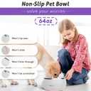 COKTIK Dog Bowl, Insulated Stainless Steel Food Bowls for Dogs & Cats, Non-Slip Dog Bowls Water Bowl Large Breed, Easy to Clean, Durable and Dishwasher Safe (64oz, White)