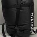 Cold Weather Sleeping Bag 100% Cotton Flannel XXL for Adults Big and Tall,Free Compression Sack (90" x 39" Right Zip, 0F Black)