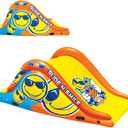 WOW Sports Giant Inflatable Floating Water Slide - 2 Lanes - 9 ft - Hi-Vis Graphics - Kids & Adults