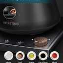 INTASTING Electric Kettle, Gooseneck Electric Kettle, 1 Precise Temperature Control, Stainless Steel Interior, Quick Heating for Pour Over Coffee, Tea & Boiling Water, 0.9L (Black)