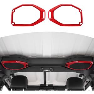 RT-TCZ for Wrangler JL Top Roof Speaker Cover Trim Red for Jeep Wrangler JL JLU Gladiator JT 2018-2023 Red Interior Accessories 2pcs