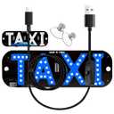 Light Signs for Car, USB Type-C Touch Dimmer Control, Suction Cup Mount Light Board Sign Suitable for All Cars (Blue and Pink)