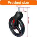 8 Inch Front Wheel with Fork Drive Assembly, 360 Rotation, Replacement Wheel for Wheelchairs, Transport Chairs, Rollators, Walkers. (1Pr Black)