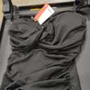 Popilush Women's Shapewear Maxi Dress Corset Ruched Bodycon Elegant Formal Cocktail Evening Dresses, M, Black