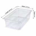 Carlisle FoodService Products Storplus Full-Size Plastic Food Pan for Catering, Buffets, and Restaurants, Polycarbonate 6 Inches Deep, Clear