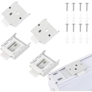 coolaroo Replacement Parts - Outside Mounted Blinds Curtain Rod Bracket Attachment, Vertical Blinds Replacement Parts, Deer Blind Brackets & mini Blind Brackets for Blinds Replacement (2 SET, White)