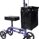 All Terrain Steerable Knee Scooter Crutch Alternative, Foot Injuries Steerable Knee Walker Folding Knee Scooter for Adults with Adjustable Handle Economy Lightweight Leg