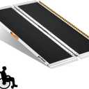 Wheelchair Ramp 4FT, gardhom 800 Lbs Aluminum Portable Folding Handicap Ramp Wheel Chair Ramp for Home Steps Threshold Doorways Stairs Curbs Scooter (4 Foot (Pack of 1))