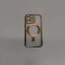 Misscase iPhone 13 Pro MagSafe Case with Camera Protector, Clear Magnetic Anti-Scratch Cover - Gold