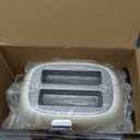 Roter Mond 2 Slice Toaster Retro Stainless Steel with Bagel, Cancel, and Defrost Functions, 6 Bread Shade Settings, Extra Wide Slots and Removable Crumb Tray, Cream