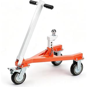 Trailer Dolly Heavy Duty 20,000LBS Load 3500Lbs Tongue Weight Trailer Mover | with 2'' & 2-5/16'' Receiving Tongues, 360 Swivel Wheels with Brake, Angle Adjustable, Suitable for RV Boat Motorcycle
