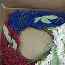 Seasons 4th of July Wreath for Front Door, Patriotic Wreaths with Red White Blue Colors, Independence Day Home Decor (20 Inch)