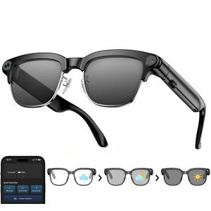 Osawalla Smart Glasses with Camera,Camera Glasses with Video Recording, APP Translation,Voice Assistant,Object Recognition,Bluetooth Sunglasses for Men Women