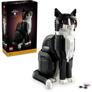 LEGO Ideas Tuxedo Cat - Building Sets for Adults, Ages 18+ - DIY Crafts Kit for Home Decor, Living Room or Bedroom - Gift for Animal Lovers - 21349