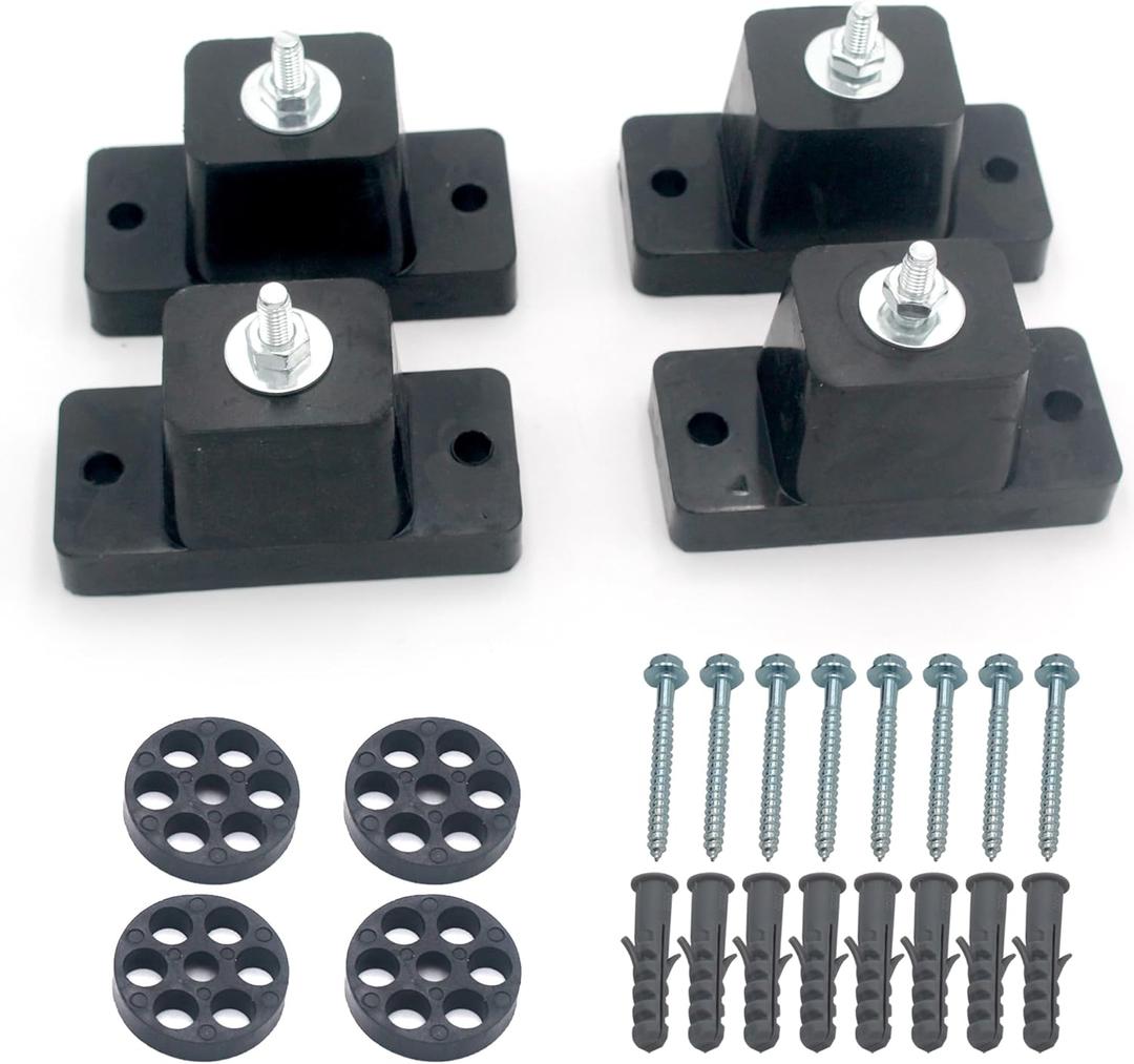 Anti-Vibration Shock Absorbing Rubber Ground Stand Mounting Bracket for HVAC, Central Air Conditioning or Mini Split Air Conditioner Condenser Pad Damping Compressor Feet (Small7500-35000BUT)