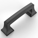 Amerdeco 10 Pack Black Cabinet Pulls 3 Inch(76mm) Hole Center Cabinet Hardware Kitchen Cabinet Handles for Bathroom Drawer Pulls Dresser Pulls ZH0010, Matte Black