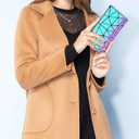 LOVEVOOK Geometric Luminous Purses and Handbags for Women Holographic Reflective Crossbody Bag Wallet