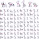 Bygytyo 102 Pieces Mini Animals Dog Miniature Figurines, Fairy Garden Miniature Moss Landscape DIY Terrarium Crafts Ornament Accessories Office Home Decor Gift, White