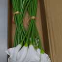 Heleze 30 PCS Artificial Calla Lily Flowers Bouquet Faux Branches for Vase Fake Flower 13.5" Real Touch for DIY Mother's Day Wedding Party Decoration Pure White