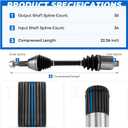 New Front Left & Right CV Axle Shaft Assembly, 08-10 for Saturn Vue 2.4L