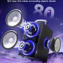 YIER Party Bluetooth Speaker:80W Peak Large Stereo Sound for Outdoor,Deep Bass,TWS,Loud with Lights,Portabe Wireless Big Speakers with Long Playtime,House,Projector,Movie