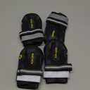 QUMY Dog Shoes for Large Dogs, Medium Dog Boots & Paw Protectors for Winter Snowy Day, Summer Hot Pavement, Water-Resistant in Rainy Weather, Outdoor Walking, Indoor Hardfloors Skid-Resistant Sole (Size 4: 2.2''x2.6''(W*L) (Pack of 4))