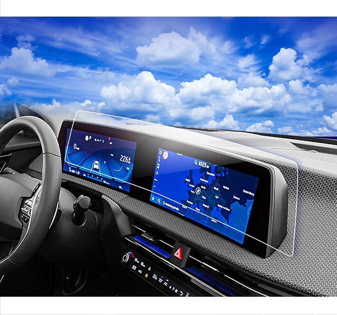 2023 2024 2025 Kia EV6 Screen Protector for 2024 2023 2022 Kia EV6 Dual 12.3Inch Plastic Screen Protector HD Touchscreen Protective Film (2Pcs)